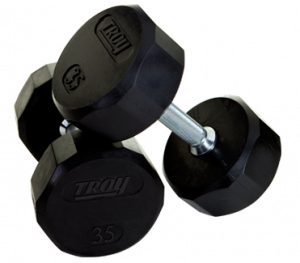 Quiet Iron rubber encased dumbbell