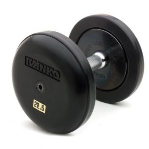 Rubber Encased Fixed Dumbbells 5-100 lb, 5 lb inc