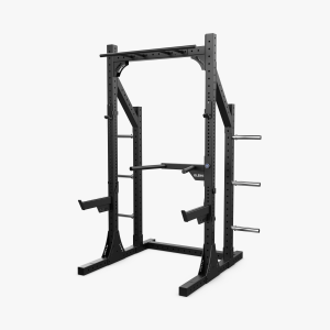 XF 80 HALF RACK HYBRID, J-CUPS, SAFETY ARMS, DIPS,PULL-UP-BLACK