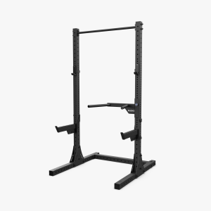 XF 80 HALF RACK WITH PULL-UP, J-CUPS, SAFETY ARMS, DIPS - BLACK